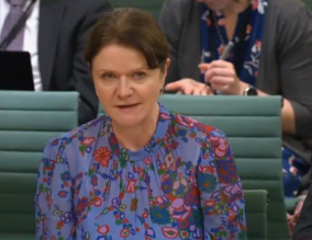 Kate Nicholls, Chief Executive of UKHospitality, giving evidence to the Public Bill Committee on business rates reform.