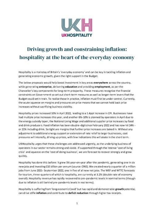 Spring Budget 2023 submission