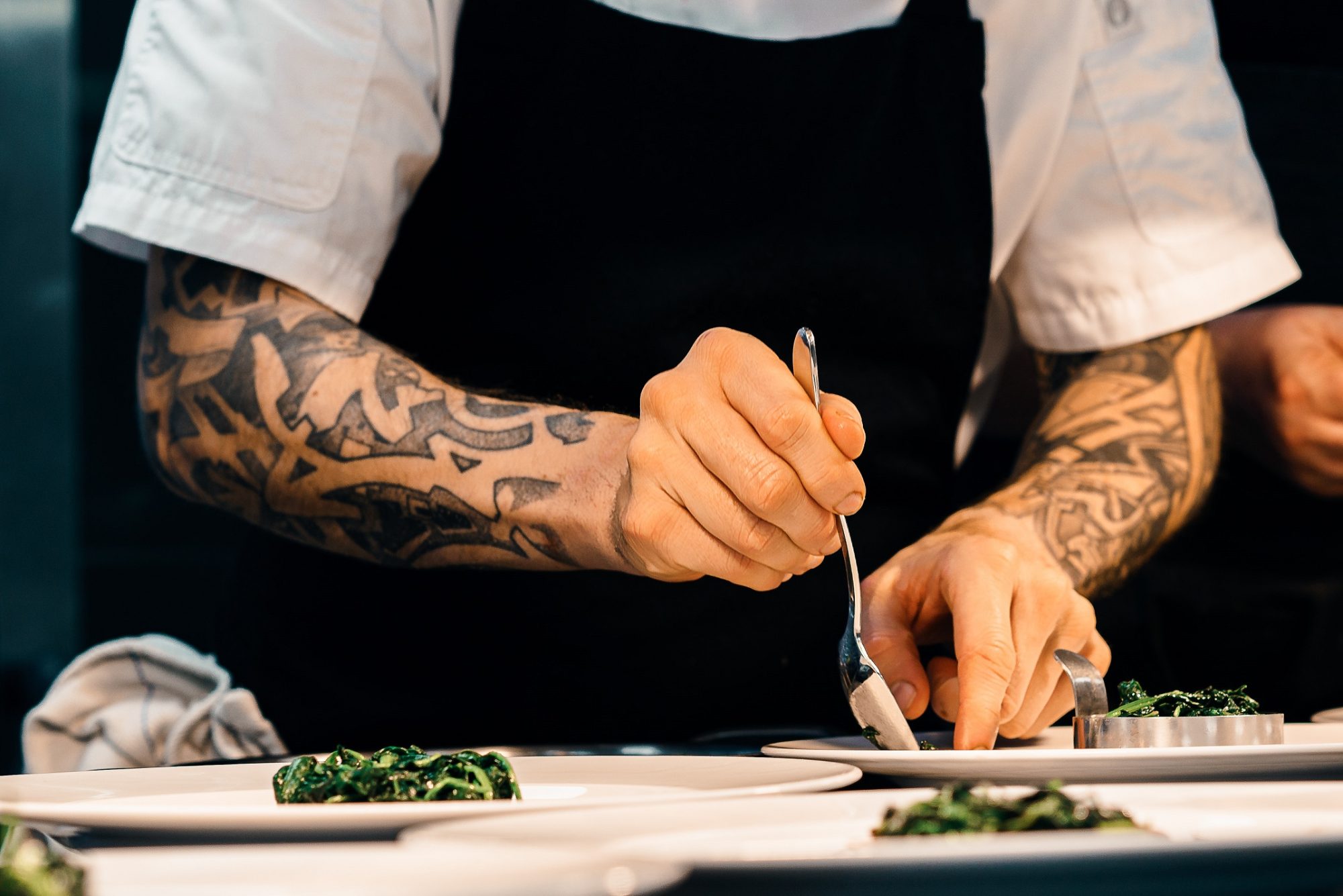 Chef preparing food