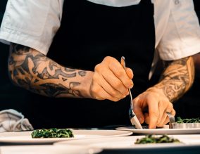 Chef preparing food