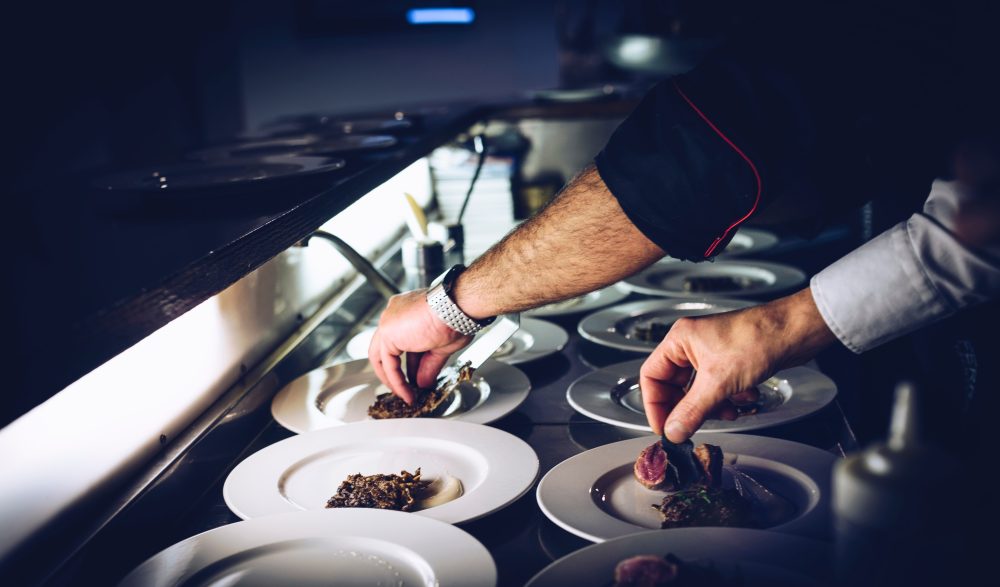 Chef preparing food