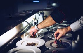 Chef preparing food