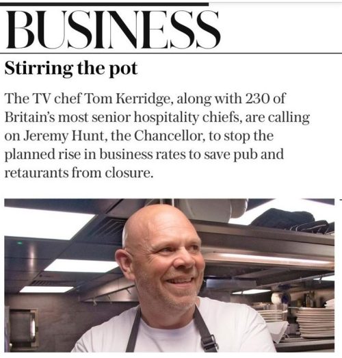 CEO letter featured on the front page of the Telegraph's business section