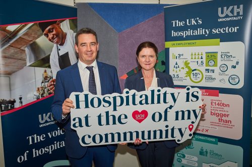 James Davies MP and UKHospitality Chief Executive Kate Nicholls