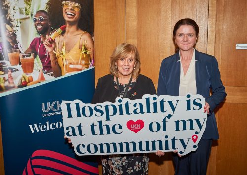 Mary Glindon MP and UKHospitality Chief Executive Kate Nicholls
