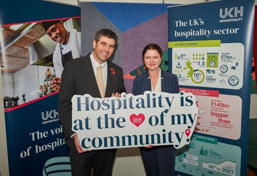 Scott Mann MP and UKHospitality Chief Executive Kate Nicholls