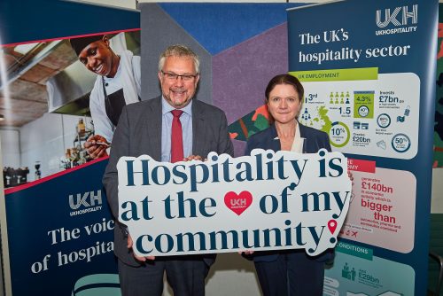 Steve Double MP and UKHospitality Chief Executive Kate Nicholls