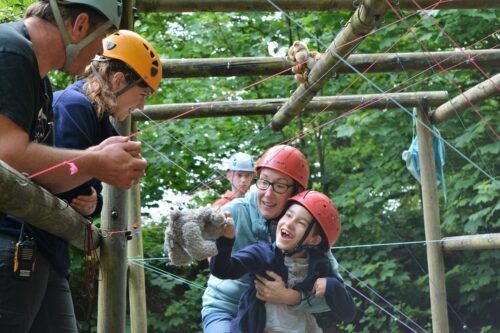 Challenge course at Calvert Trust Exmoor, Devon, England.