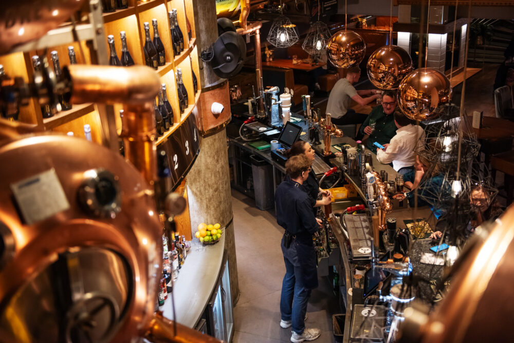 Behind the bar at Brewhemia