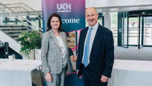 Kate Nicholls, UKHospitality, and Kevin Hollinrake MP, Minister for Enterprise, Markets and Small Business.