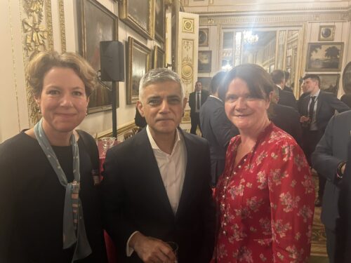 Kate Nicholls, Chief Executive of UKHospitality, attending the Government's Investment Summit reception, and met with Sadiq Khan, Mayor of London.