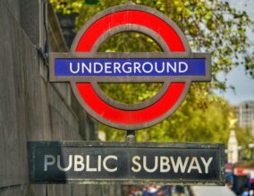 Tube underground sign