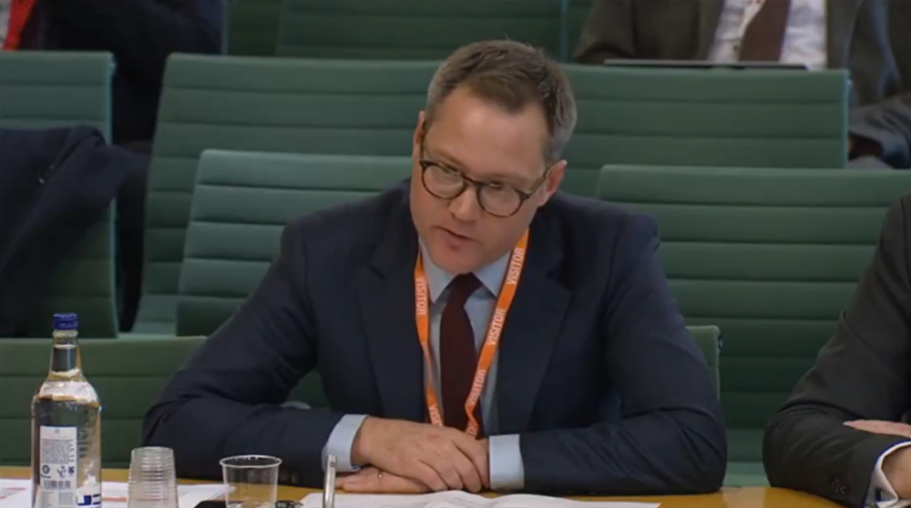 Allen Simpson giving evidence to Employment Rights Bill Committee