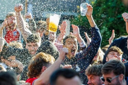 Football fans at Ashton Gate