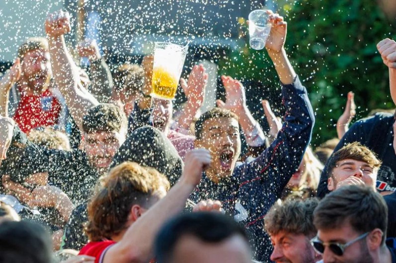 Football fans at Ashton Gate