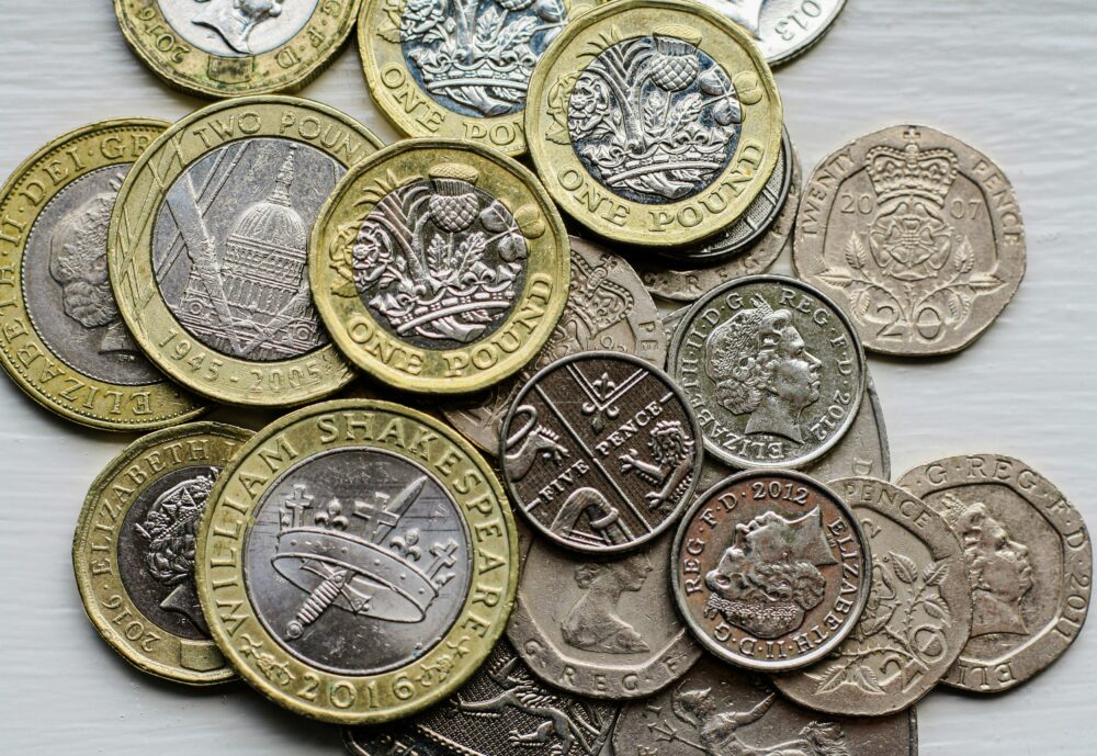 Money, pound coins