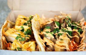 Food in a takeaway container