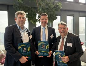 David Sheen, Public Affairs Director, UKHospitality; Gerallt Jones, Partner and Head of Hospitality and Leisure at Hugh James; David Chapman, Executive Director, UKHospitality Cymru