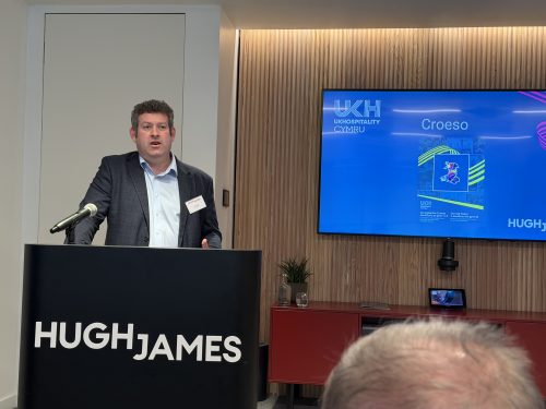 David Sheen, Public Affairs Director, UKHospitality, speaks at the launch of Serving Wales.