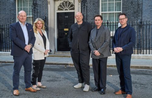 From left: Steve Alton, Chief Executive at British Institute of Innkeeping, Emma McClarkin, Chief Executive at British Beer and Pub Association, Chef Tom Kerridge, Adam Hyman, Founder of CODE Hospitality and Allen Simpson, Chief Executive at UKHospitality deliver a petition with more than 400,000 signatures to 10 Downing Street in London in support of the #VATsTheProblem campaign, which calls for hospitality VAT to be reduced to 10 percent. Picture date: Tuesday October 13, 2026. Photo credit should read: Simon Jacobs/PA Media Assignments